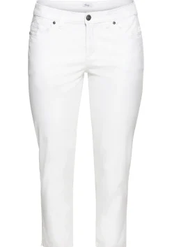 Schmale 7/8-Hose aus elastischem Baumwoll-Twill