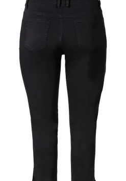 Schmale 7/8-Hose aus elastischem Baumwoll-Twill