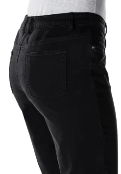 Schmale 7/8-Hose aus elastischem Baumwoll-Twill