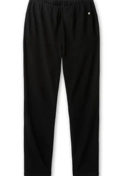 Schmale Hose in feiner Rippstruktur, mit Schlupfbund