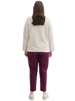 Schmale 7/8-Hose mit Bügelfalte und Stretchbund