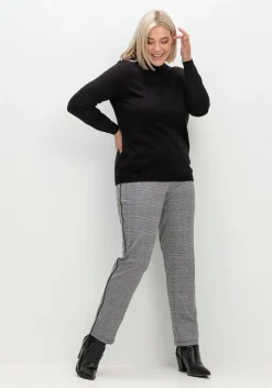 Schmale Hose mit grafischem Muster und Stretchbund