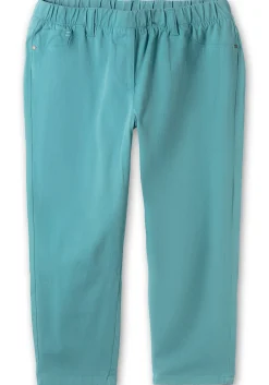 Schmale 7/8-Hose mit Gummibund, aus Twill