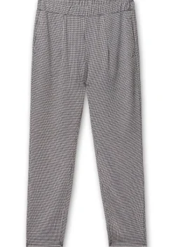 Schmale Hose mit Karomuster und Stretchbund