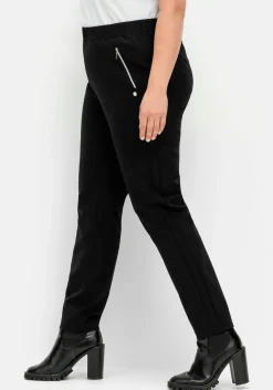 Schmale Hose mit Stretchbund, aus Scuba-Qualität