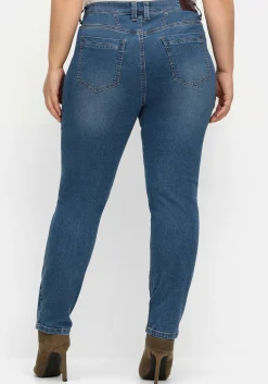 Schmale Jeans in Curvy-Schnitt PIA, in 5-Pocket-Form