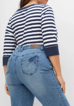 Schmale 7/8-Jeans mit Destroyed-Effekten