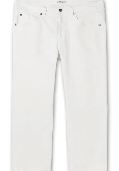 Schmale 7/8-Jeans mit Kontrasttape innen am Saum