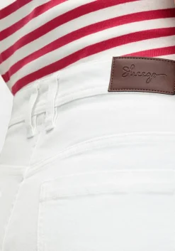 Schmale 7/8-Jeans mit Kontrasttape innen am Saum