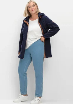 Schmale Jeans mit Stretchbund, ohne Taschen