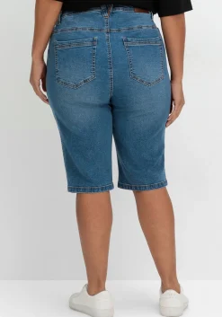 Schmale Jeans-Bermuda im Curvy-Schnitt VERENA