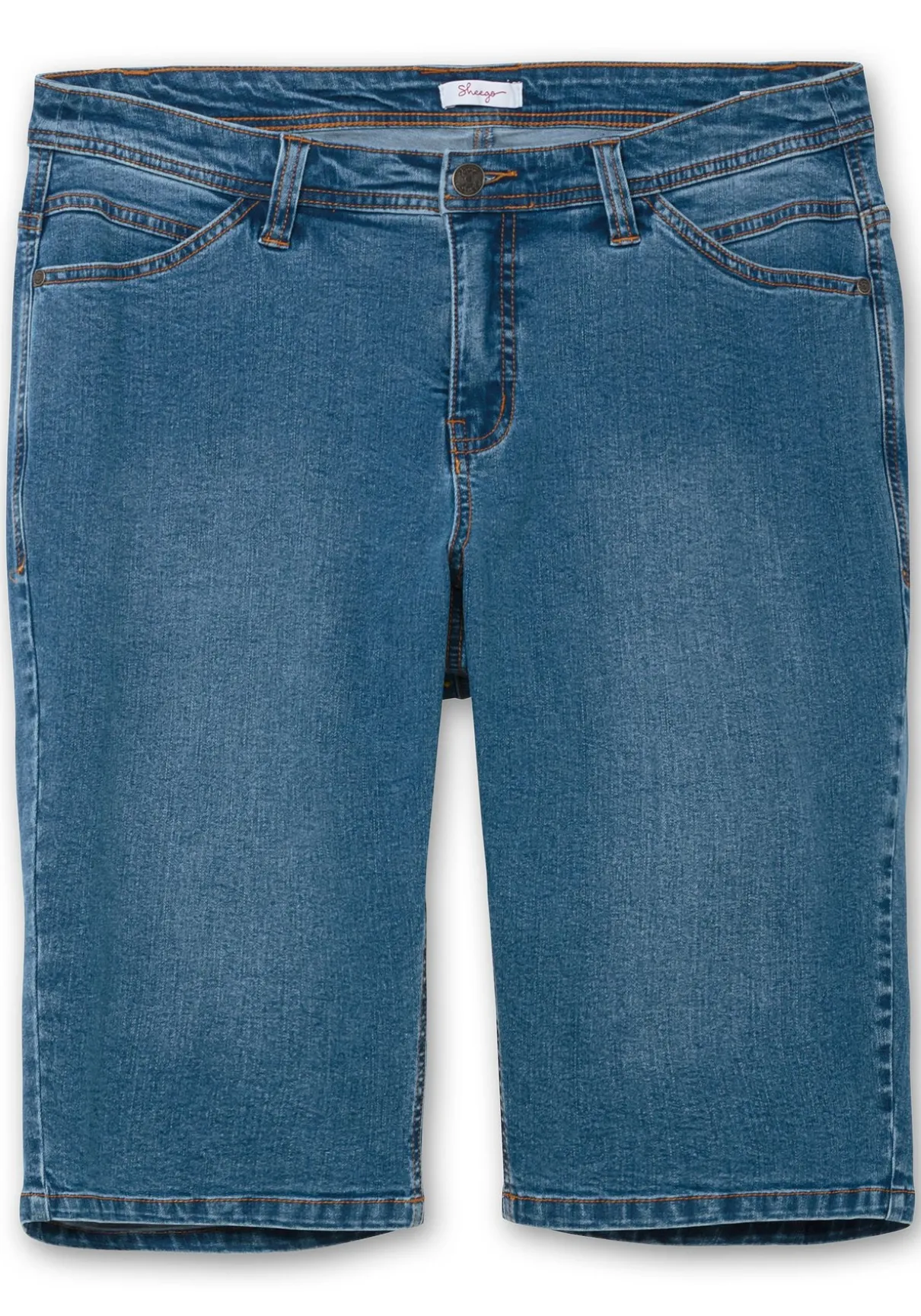 Schmale Jeans-Bermuda im Curvy-Schnitt VERENA