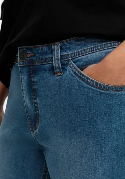 Schmale Jeans-Bermuda im Curvy-Schnitt VERENA