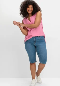 Schmale Jeans-Bermudas im Curvy-Schnitt PIA