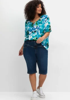 Schmale Jeans-Bermudas im Curvy-Schnitt ANNE