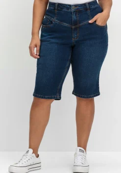 Schmale Jeans-Bermudas im Curvy-Schnitt ANNE