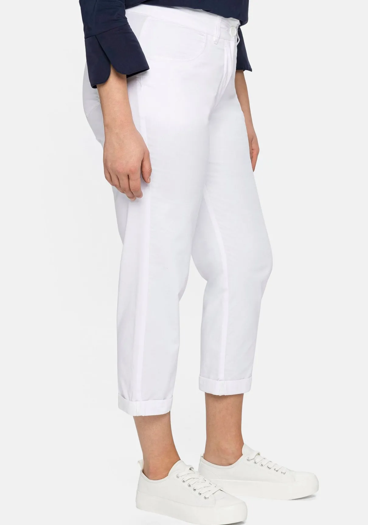 Schmale Stretch-Hose in 7/8-Länge