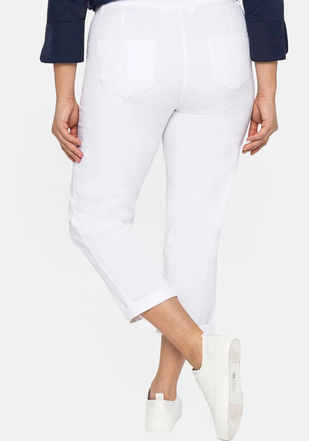 Schmale Stretch-Hose in 7/8-Länge