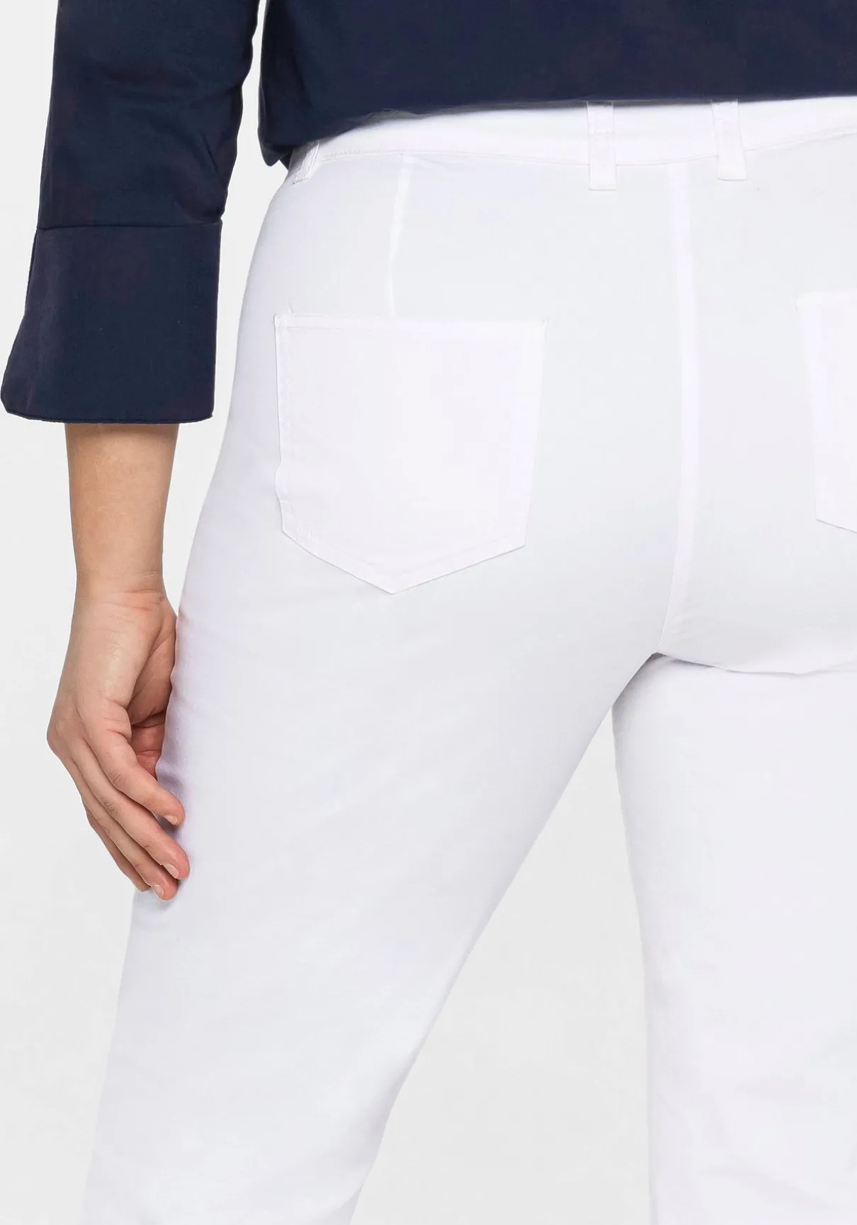 Schmale Stretch-Hose in 7/8-Länge