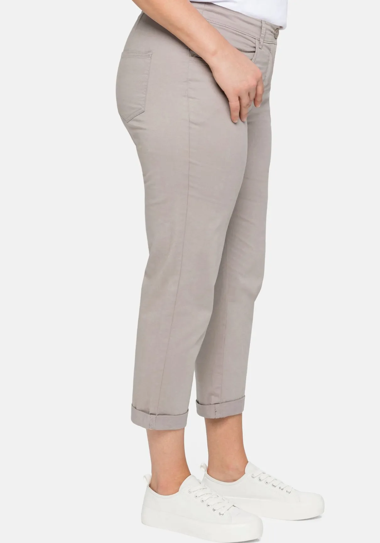 Schmale Stretch-Hose in 7/8-Länge