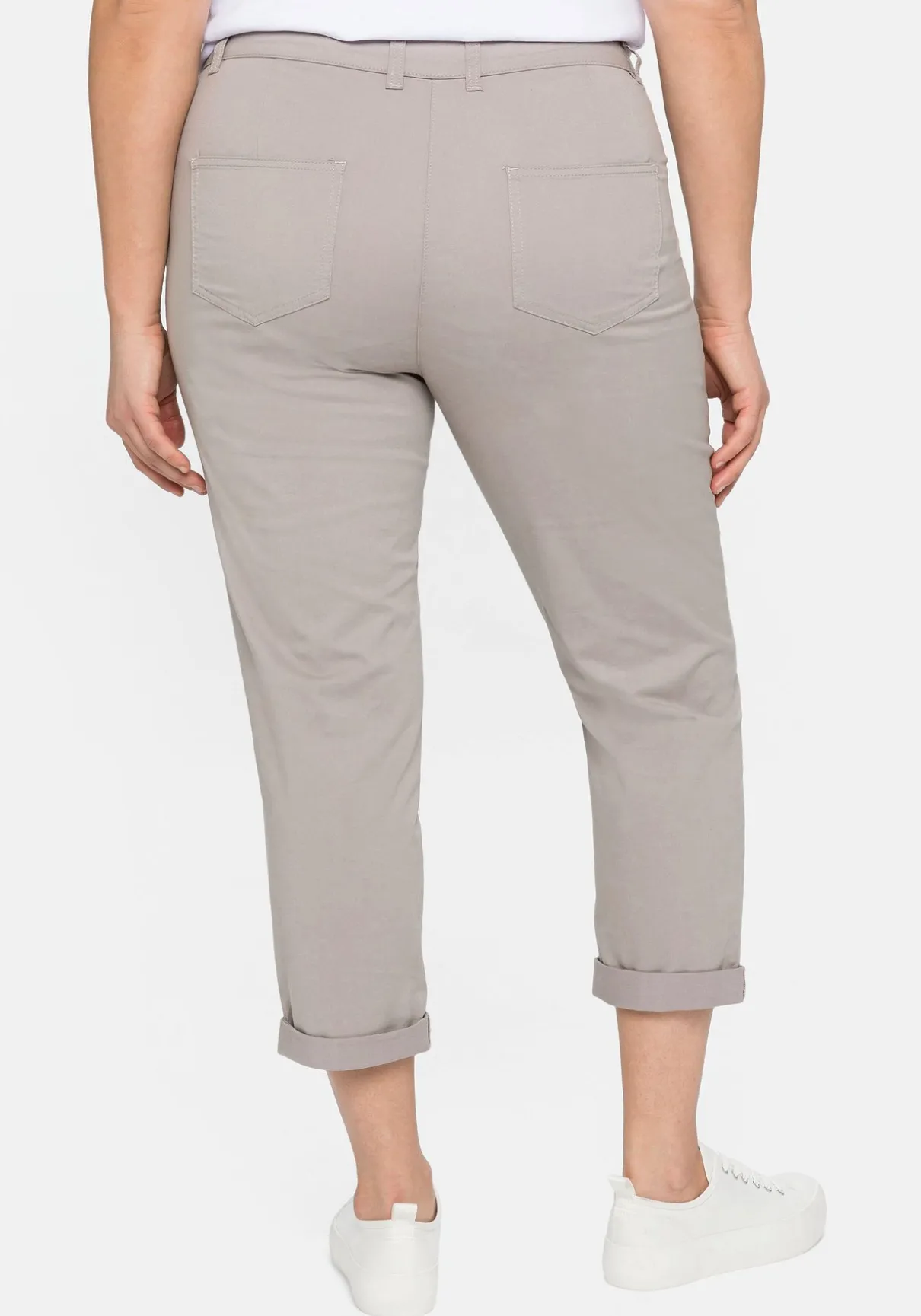 Schmale Stretch-Hose in 7/8-Länge