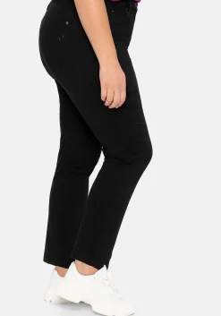 Schmale Stretchhose in Twill-Qualität