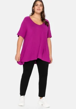 Schmale Stretchhose in Twill-Qualität