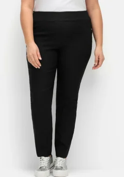 Schmale Stretchhose mit breitem Dehnbund