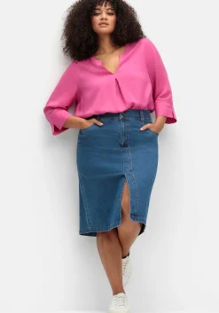 Schmaler Jeansrock im Curvy-Schnitt MANUELA