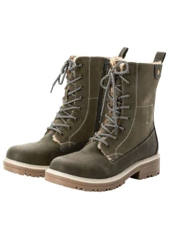 Schnürboots mit seitlichem Reißverschluss