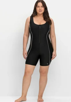 Schwimmanzug mit Reißverschluss und kurzem Bein