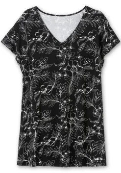 Set aus floralem Jerseyshirt und 3/4-Leggings