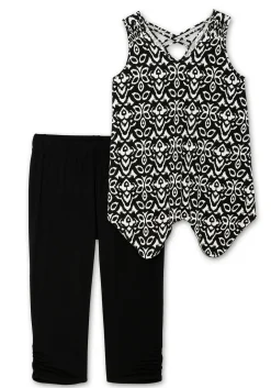 Set aus langem Zipfeltop und Leggings