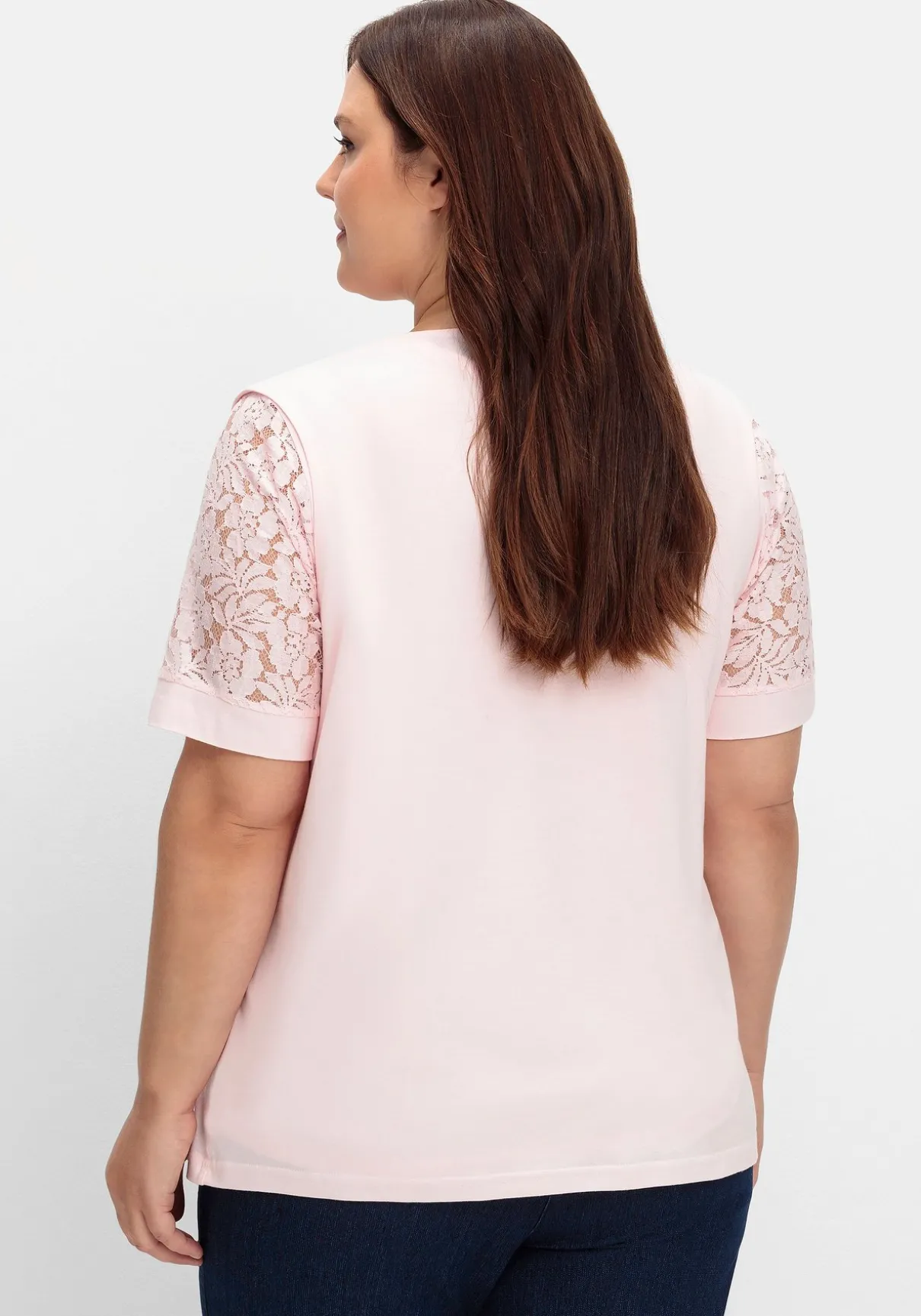 Set aus Spitzenshirt und Weste