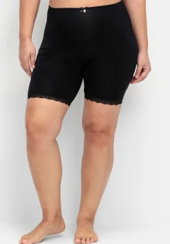 Shaping-Formpants mit hoher Taille und Spitzensaum