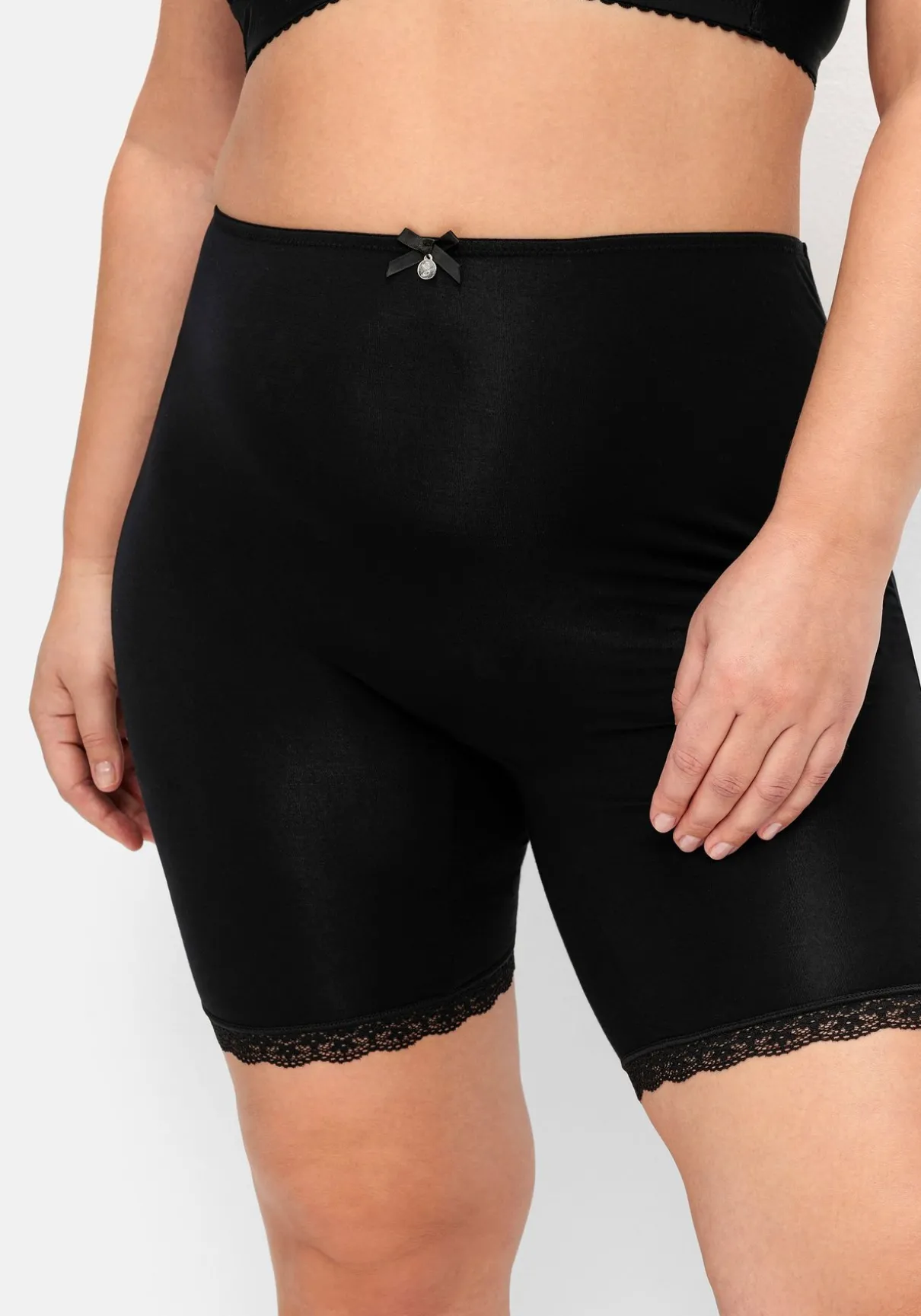 Shaping-Formpants mit hoher Taille und Spitzensaum