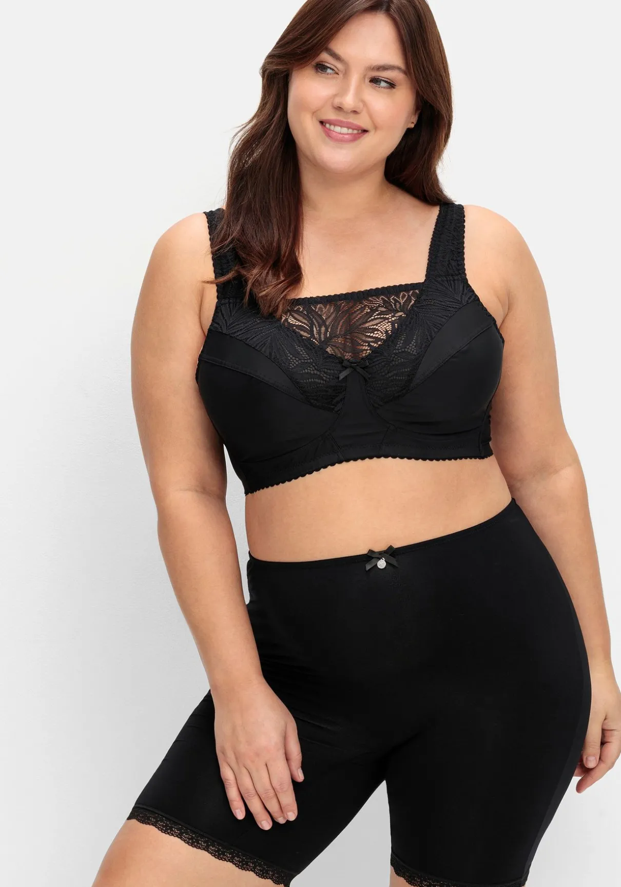 Shaping-Formpants mit hoher Taille und Spitzensaum