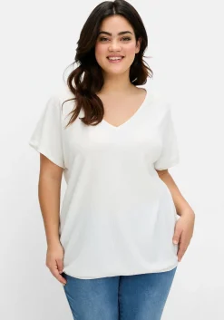 Shirt aus Struktur-Jersey, mit Gummizugsaum