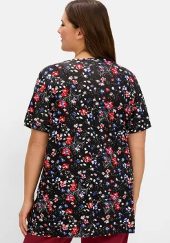 Shirt in 2-in-1-Optik, mit Blumendruck