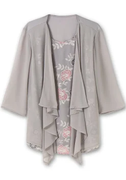 Shirt in 2-in-1-Optik mit Einsatz aus Mesh