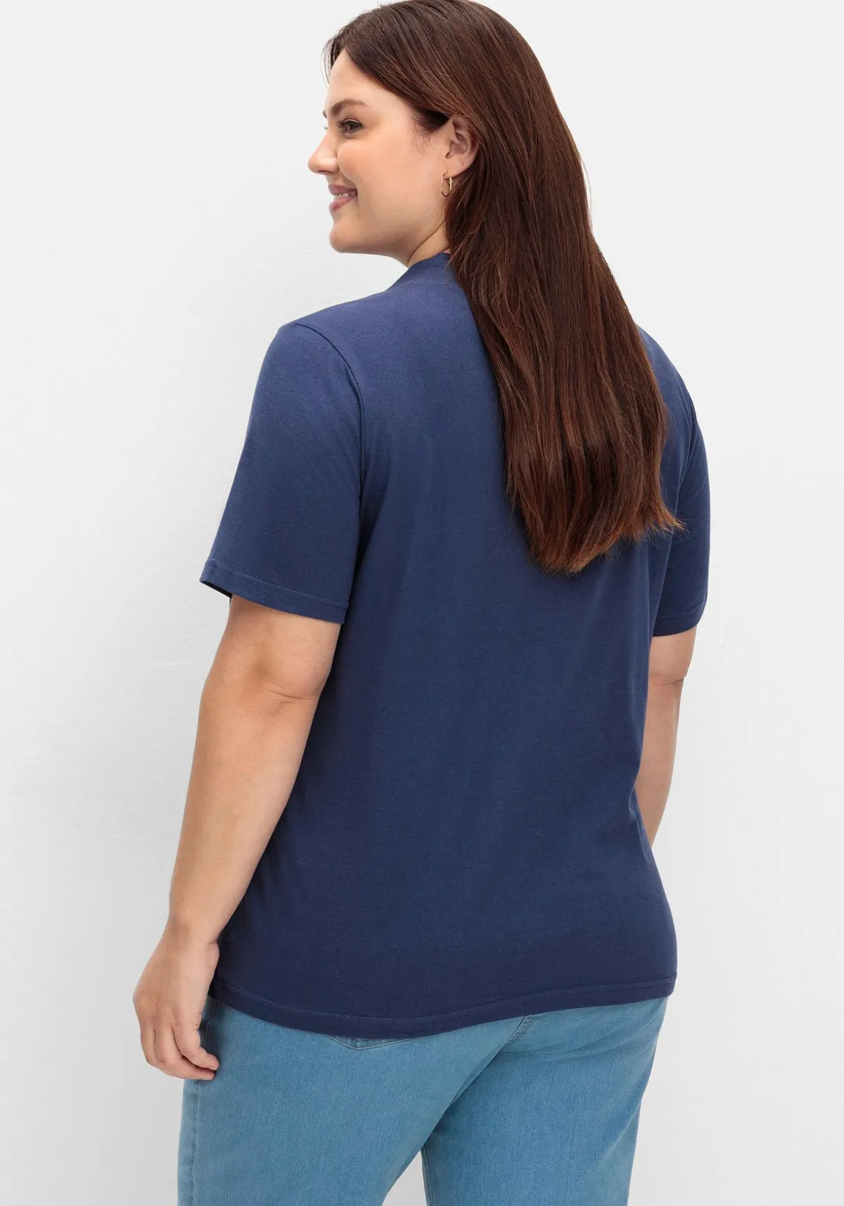 Shirt in 2-in-Optik, mit gestreiftem Einsatz