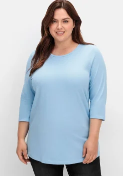 Shirt in Piqué-Qualität mit 3/4-Ärmeln