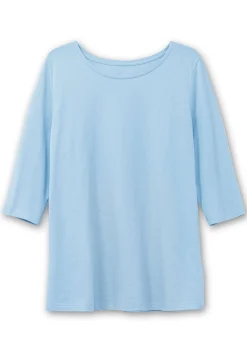 Shirt in Piqué-Qualität mit 3/4-Ärmeln