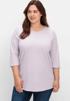 Shirt in Piqué-Qualität mit 3/4-Ärmeln