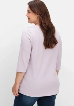 Shirt in Piqué-Qualität mit 3/4-Ärmeln