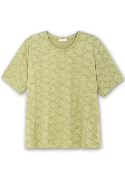 Shirt mit Alloverprint, leicht tailliert