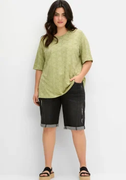 Shirt mit Alloverprint, leicht tailliert