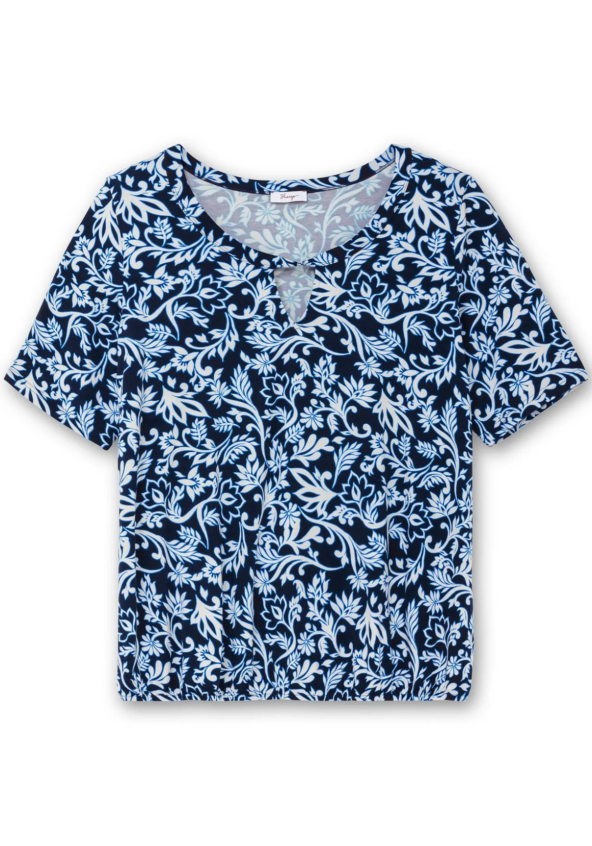 Shirt mit Alloverprint und Cut-out vorn