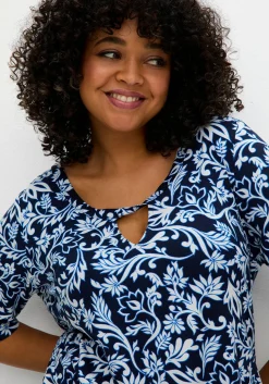 Shirt mit Alloverprint und Cut-out vorn