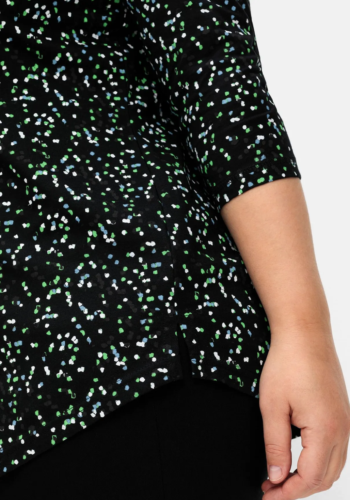 Shirt mit 3/4-Arm und Minimalprint